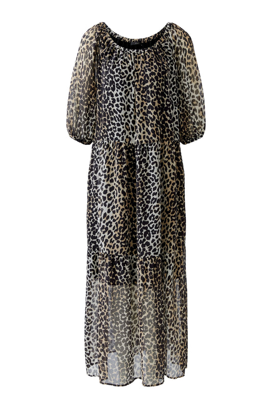 Maxikleid Chiffon, teilgefüttert