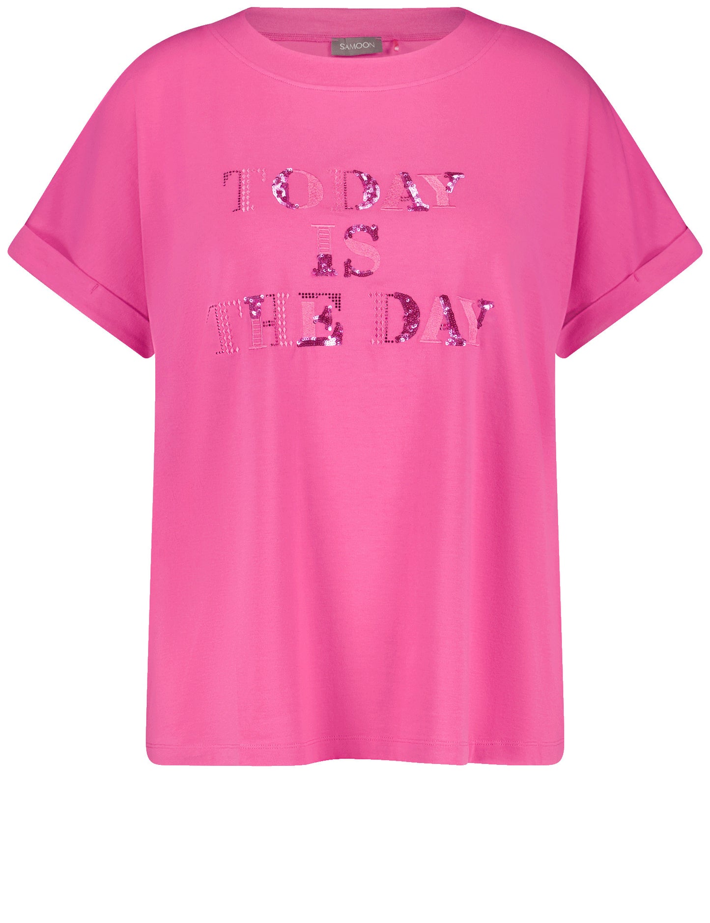 T-Shirt mit appliziertem Wording