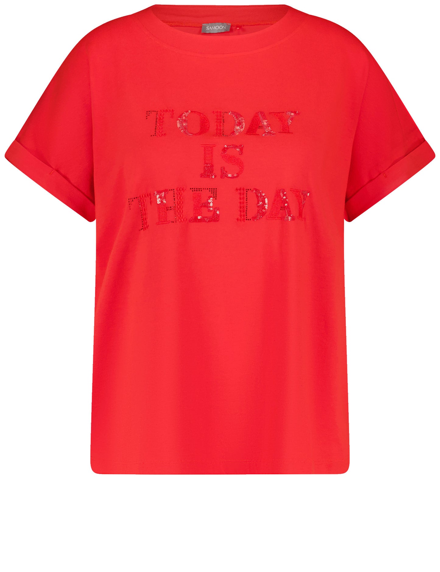T-Shirt mit appliziertem Wording