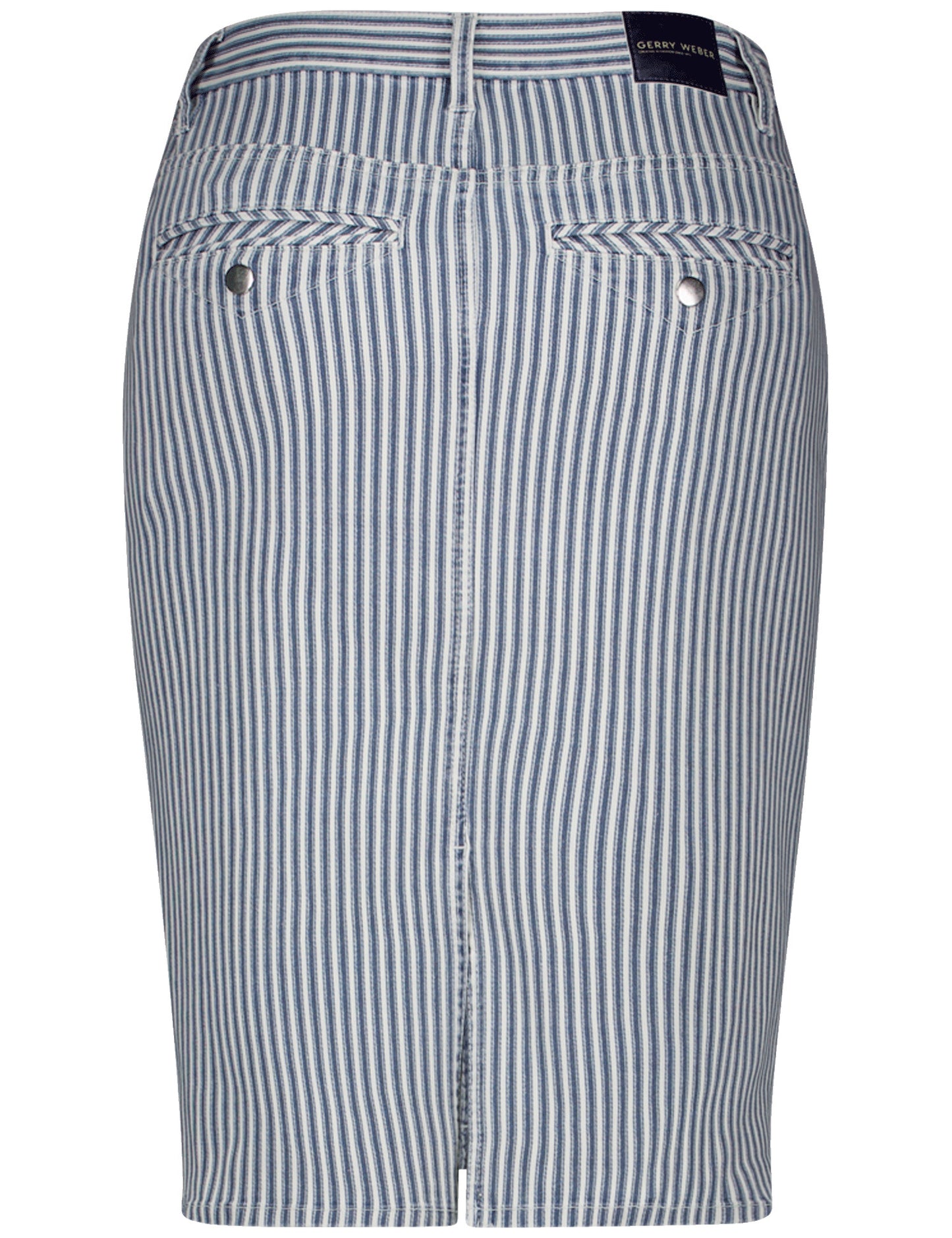 Gestreifter Jeansrock mit Stretchkomfort