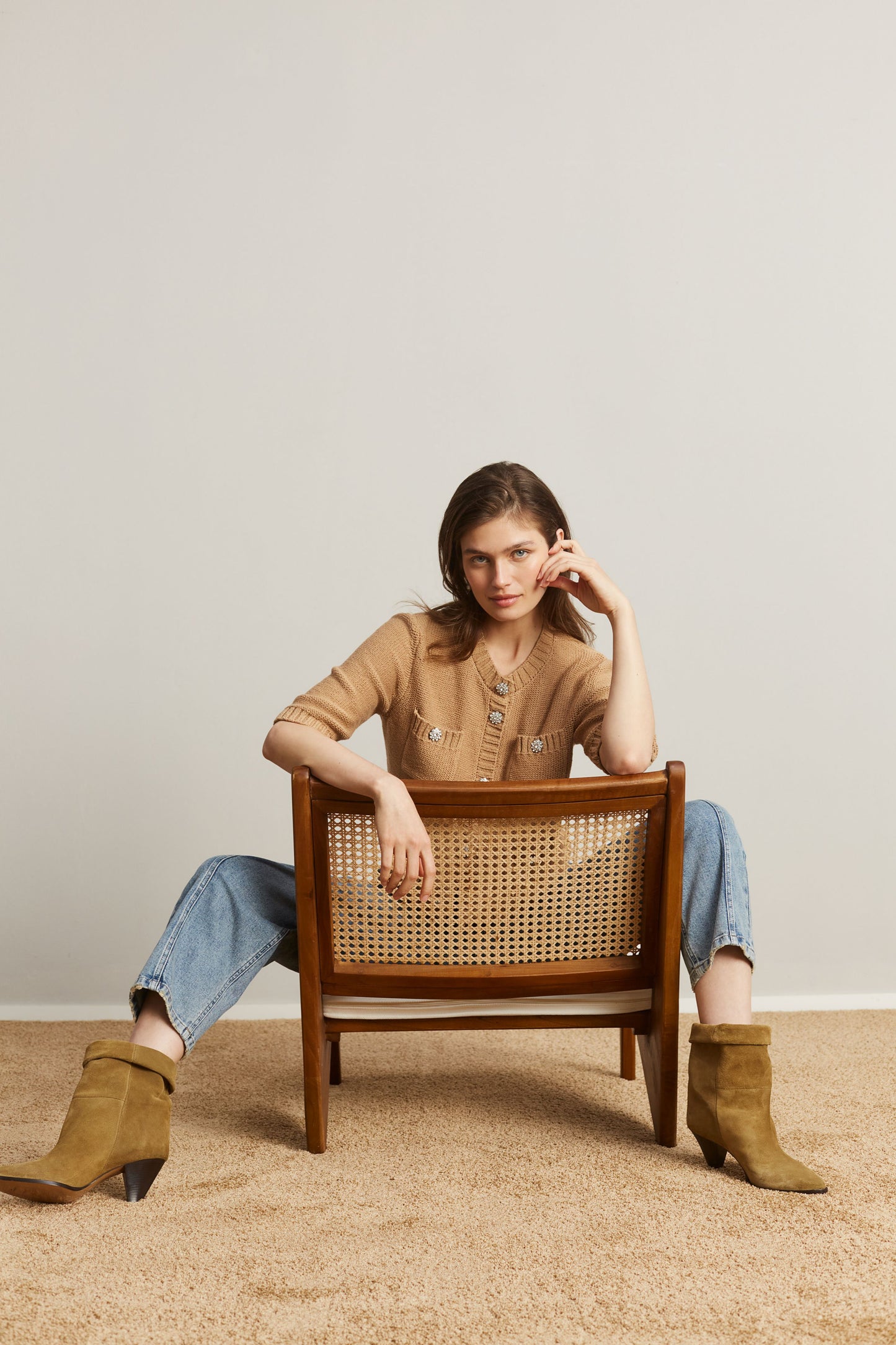 Strickjacke Baumwollmischung
