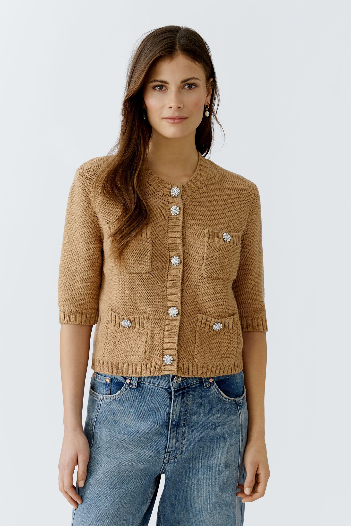 Strickjacke Baumwollmischung