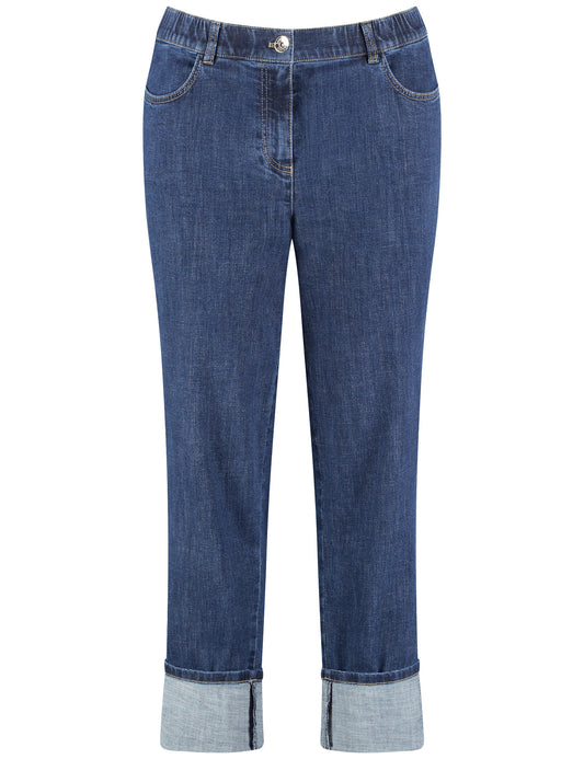HOSE JEANS VERKUERZT