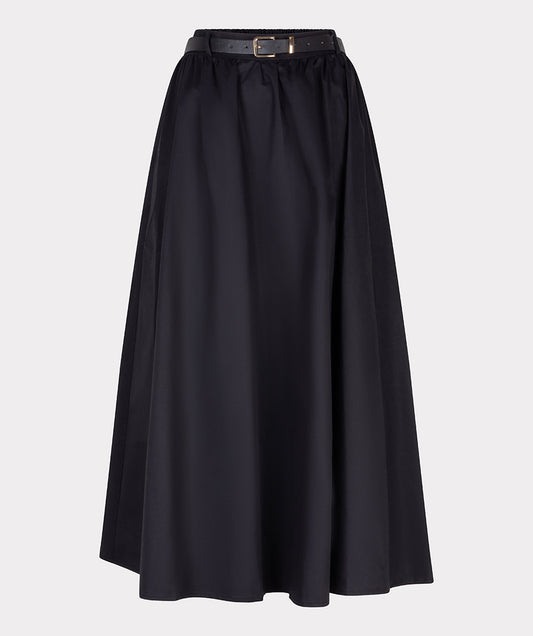 Skirt long poplin pockets poplin
