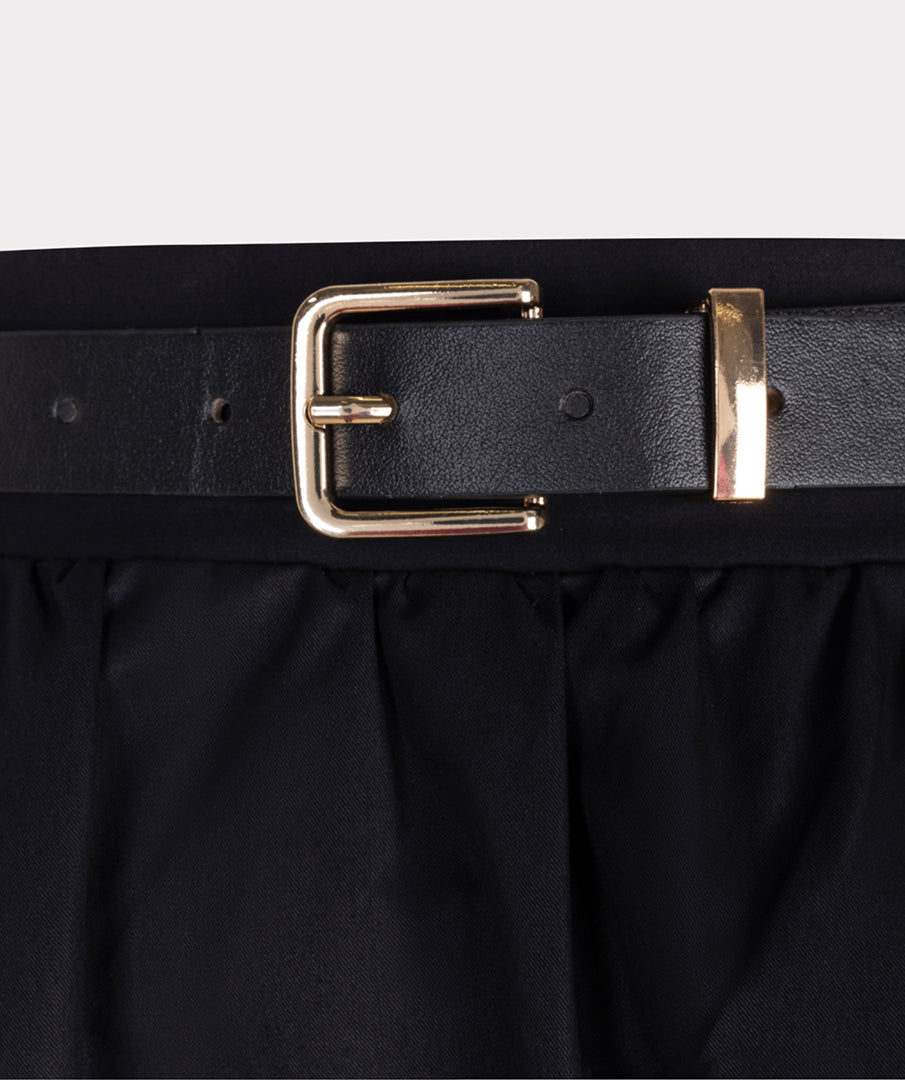 Skirt long poplin pockets poplin