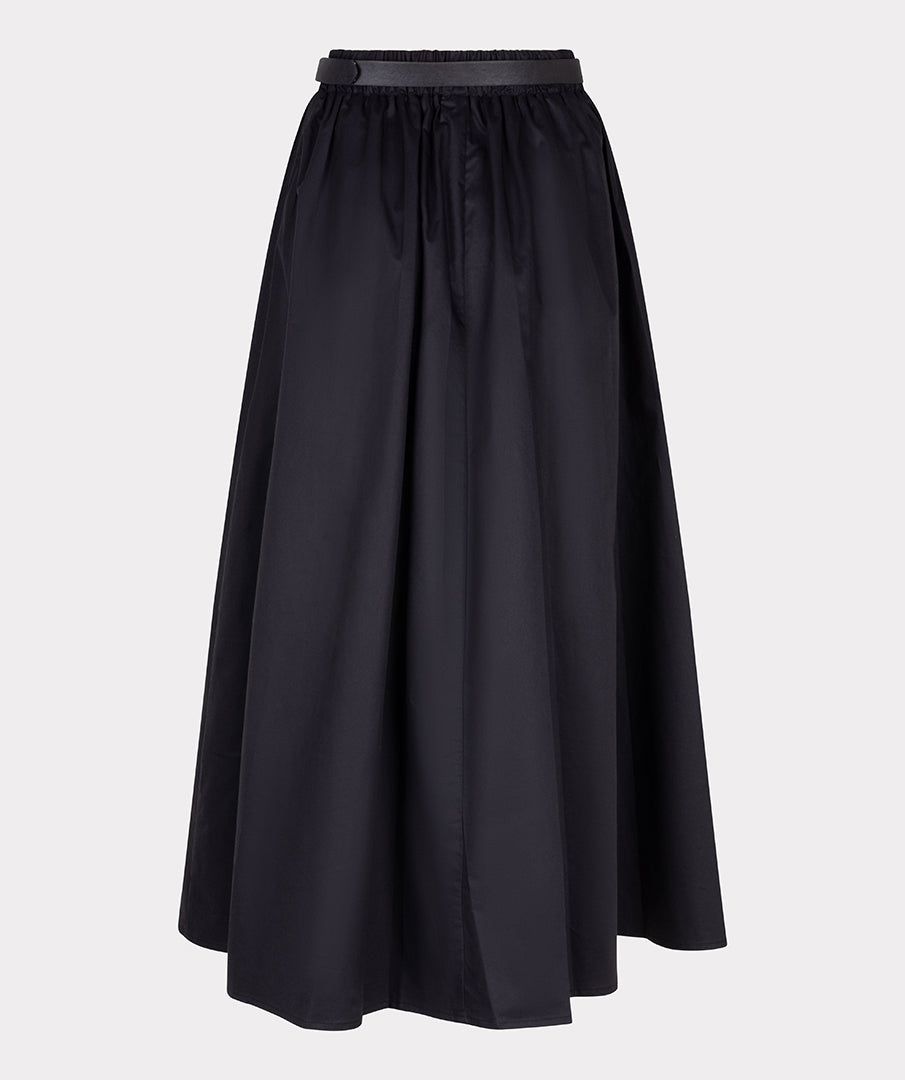 Skirt long poplin pockets poplin