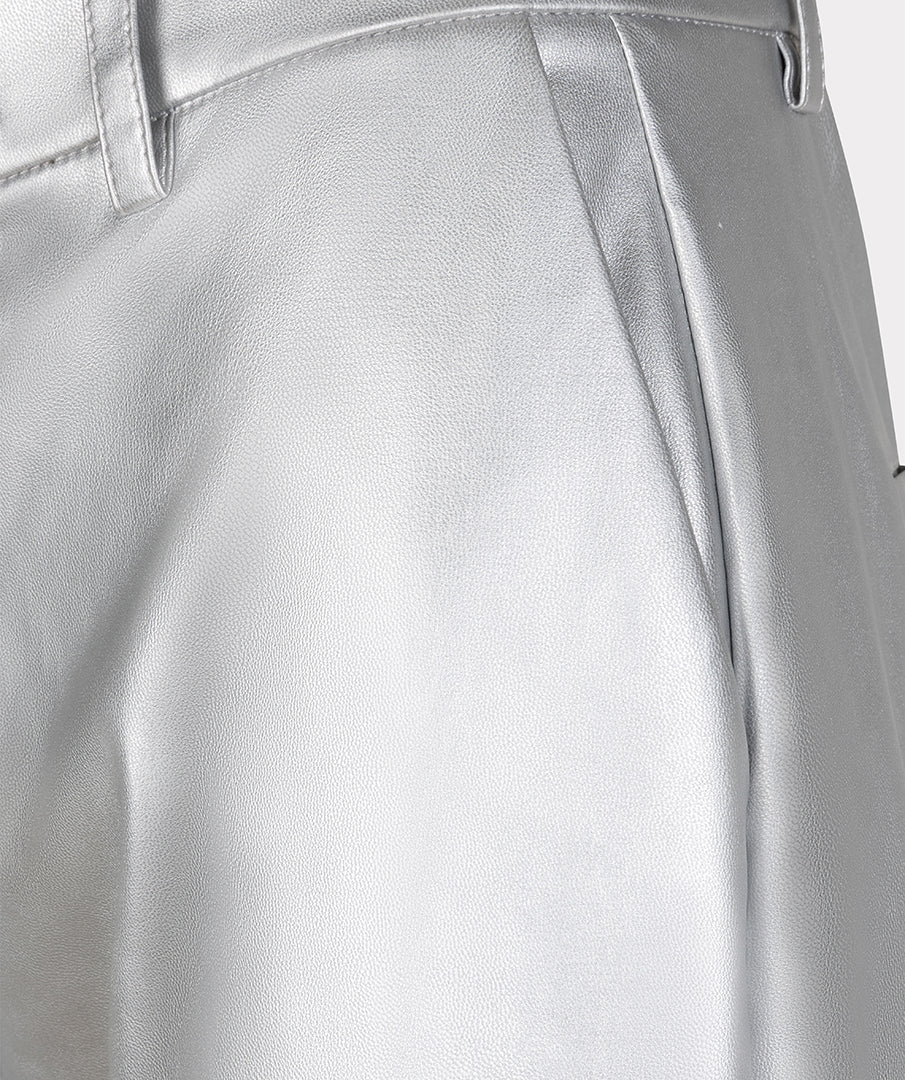 Trousers wide leg Vegan leather