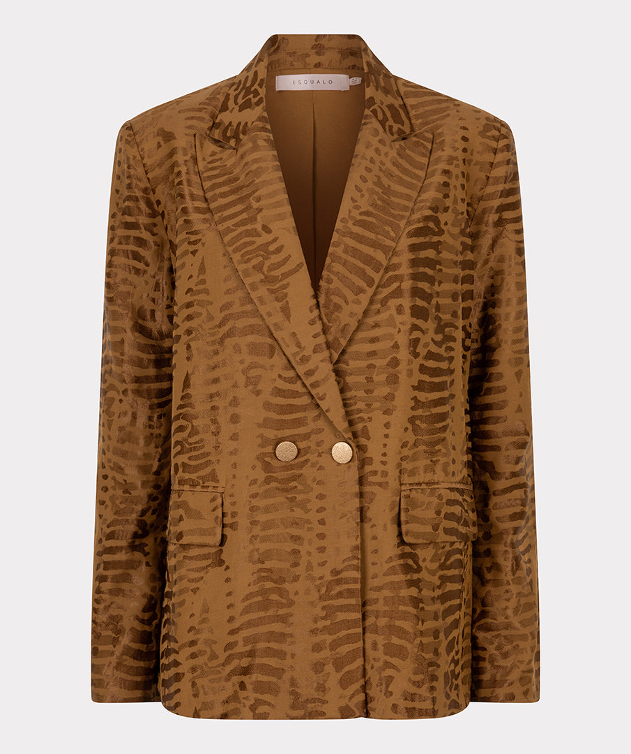 Blazer animal jacquard