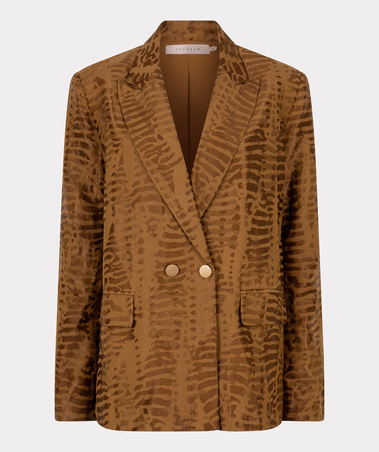 Blazer animal jacquard
