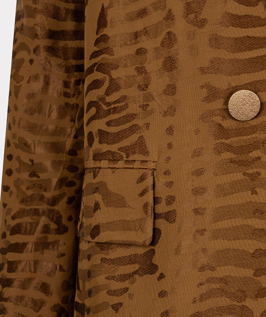 Blazer animal jacquard