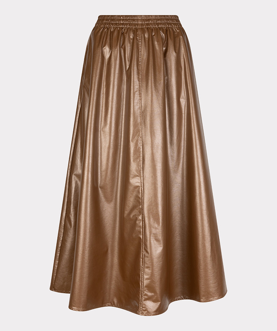 Skirt long Metallic PU