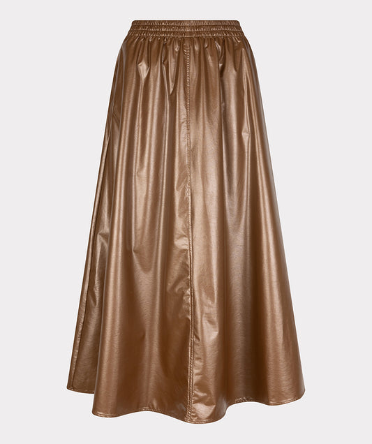 Skirt long Metallic PU
