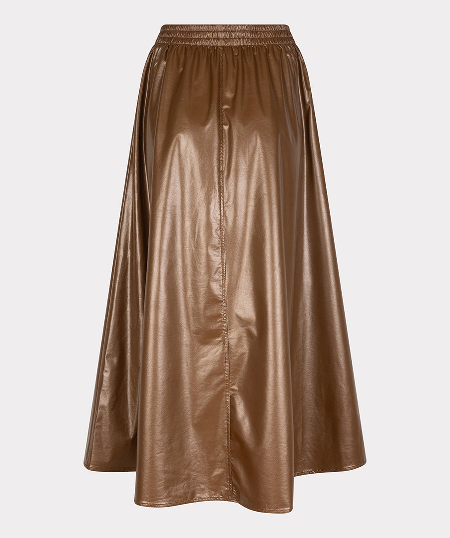 Skirt long Metallic PU