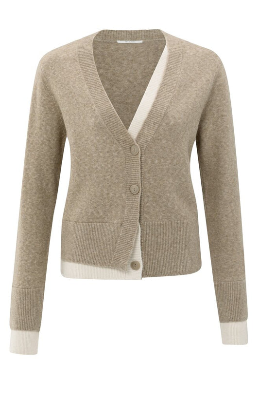 Cardigan mit Kontrastdetails