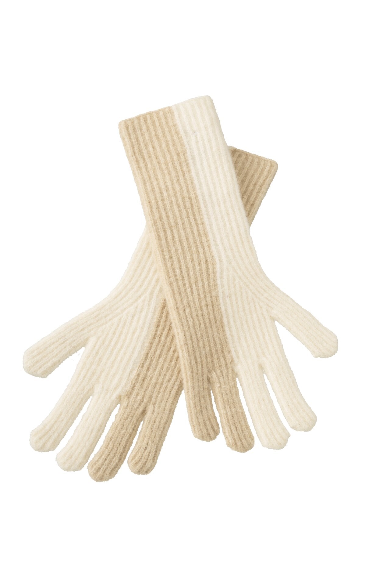 Zweifarbige Strickhandschuhe