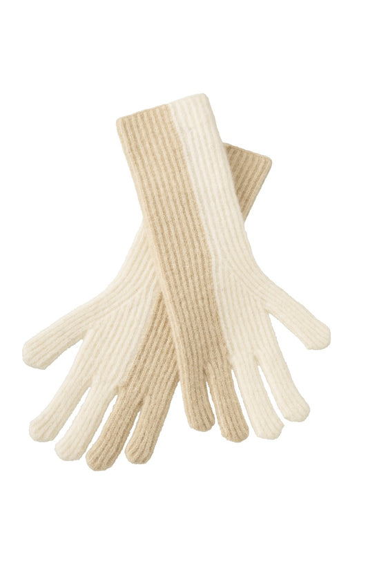 Zweifarbige Strickhandschuhe