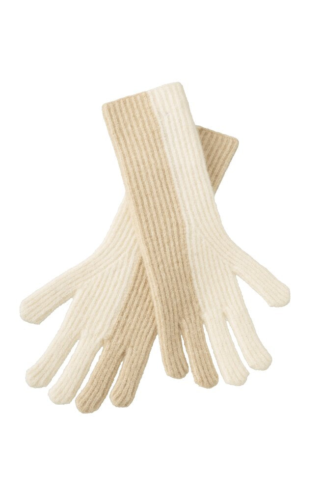 Zweifarbige Strickhandschuhe