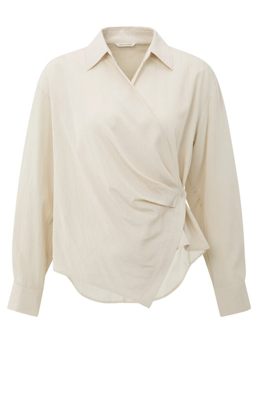 Bluse in Wickeloptik