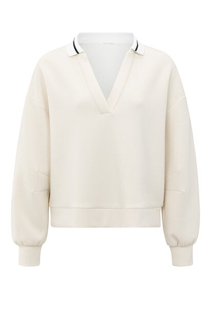 Sweatshirt mit Polokragen
