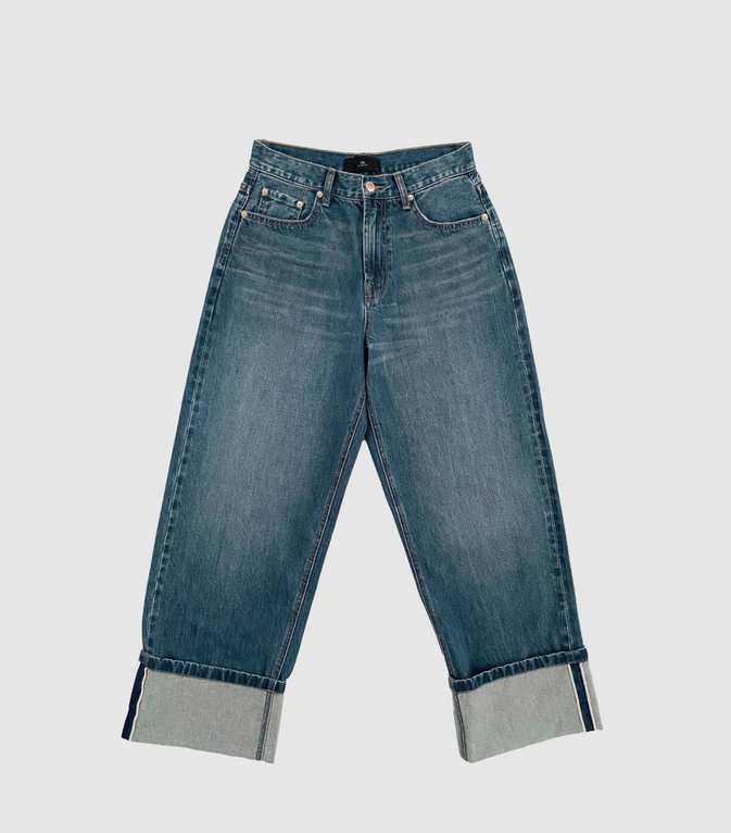 WBLHAZEL BLUE TURN UP JEANS
