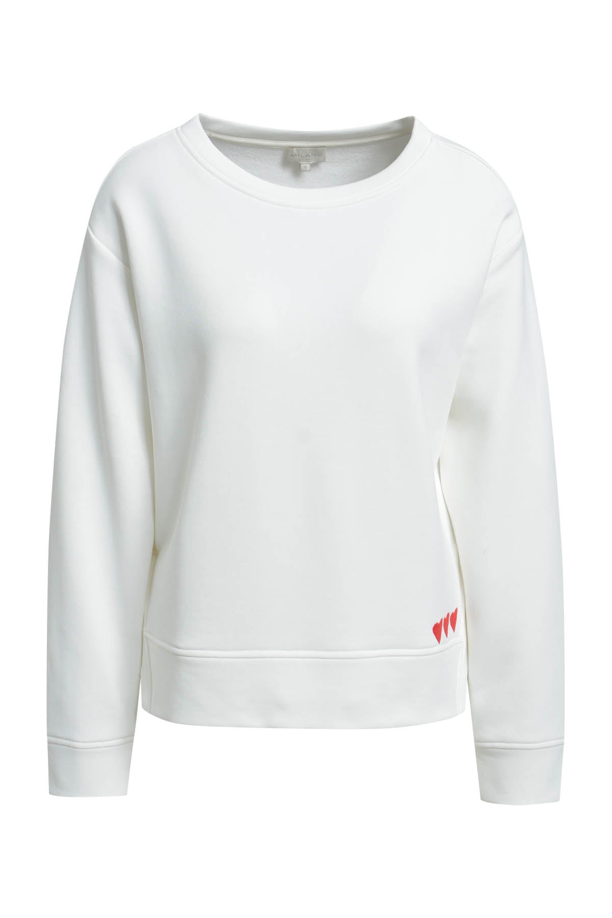 round neck sweatshirt w/ AW & slits 1/1 sleeve