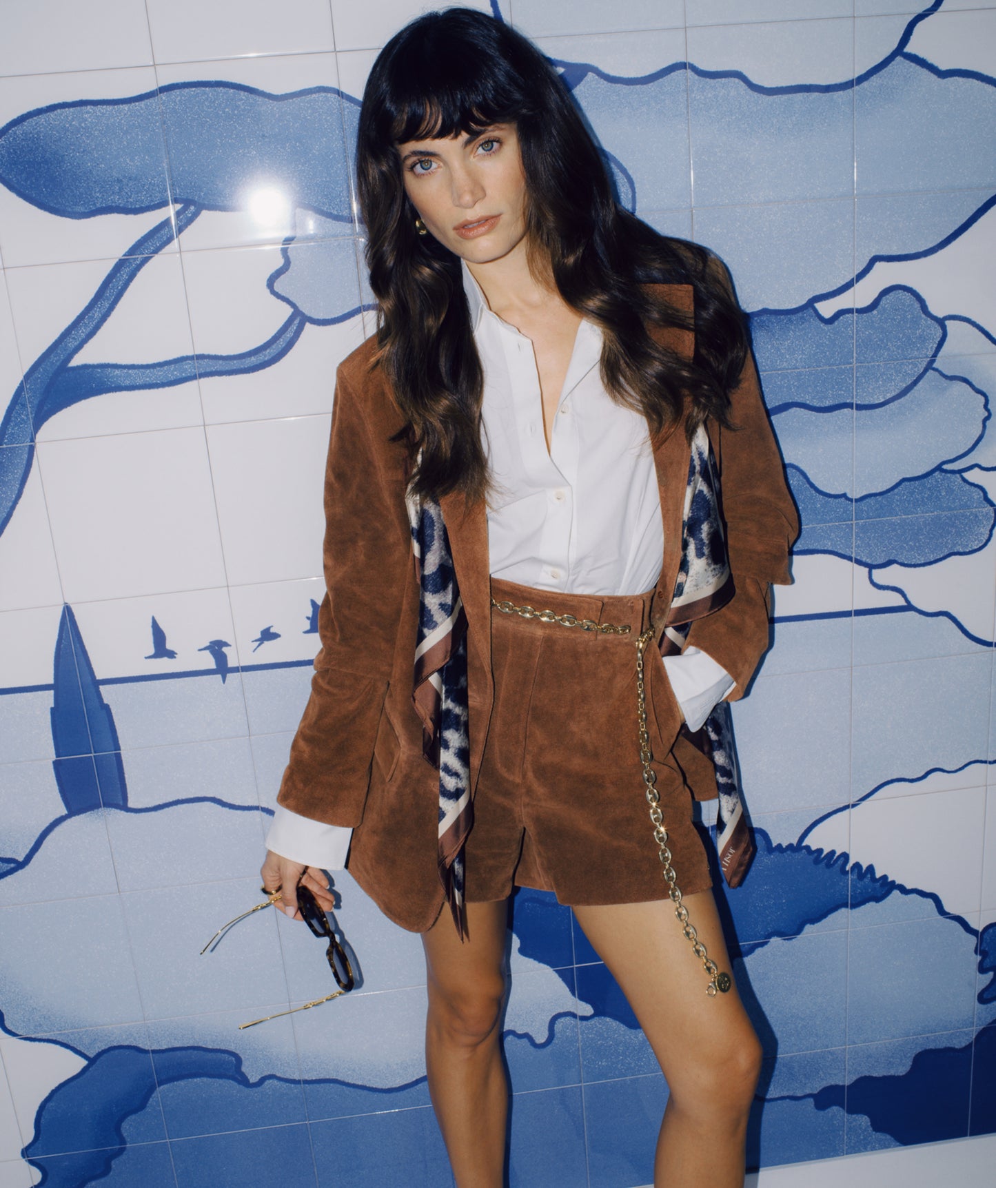 CYRIL Schal mit Leopardenmuster