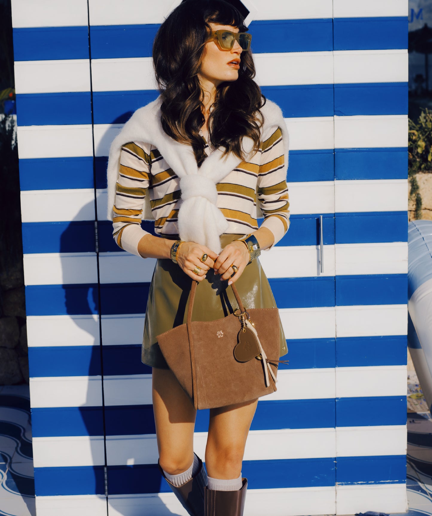 TELMA Tasche aus Veloursleder