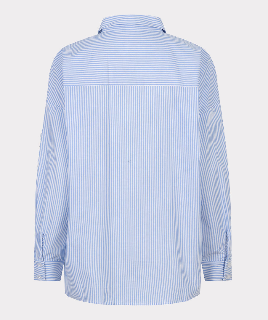 Blouse striped flower patch
