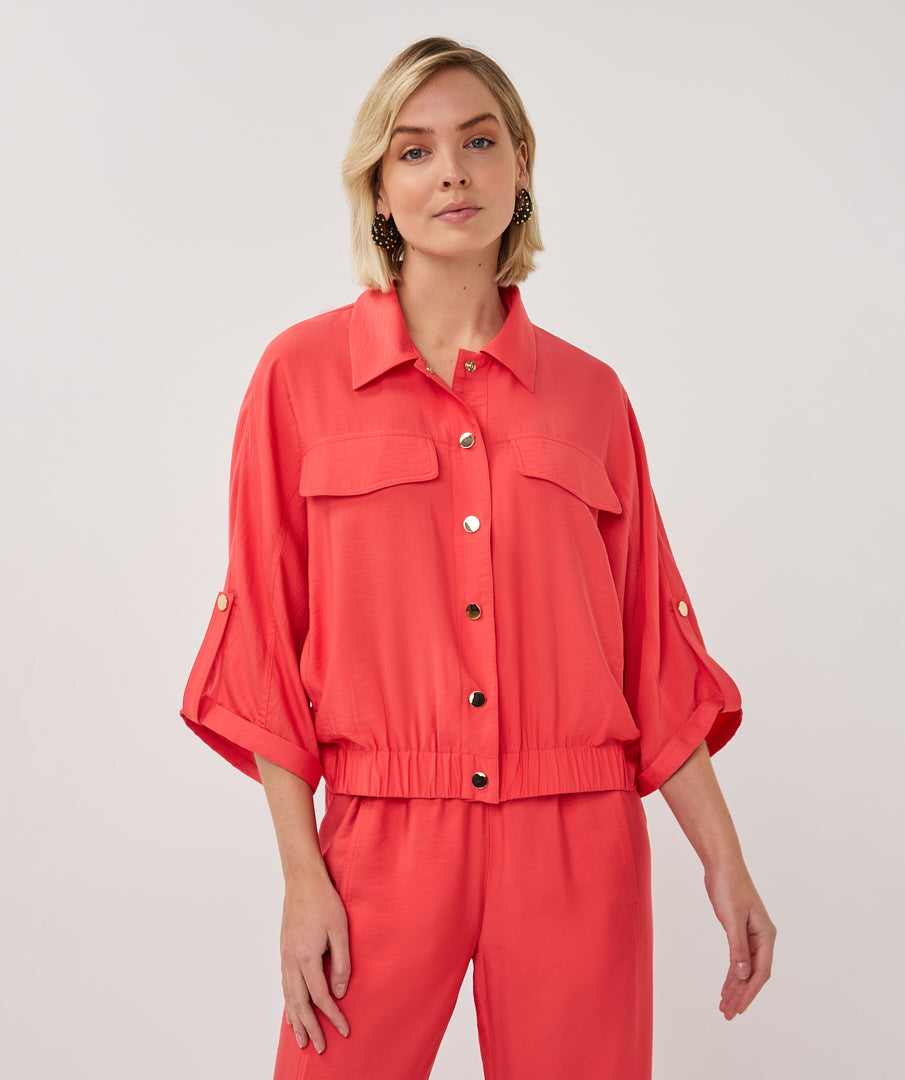 Jacket s/slve slub
