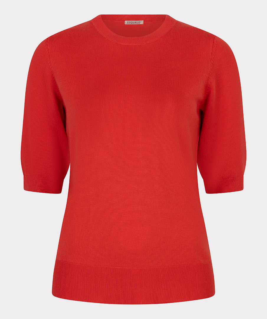 Sweater s/slve r/neck basic knit