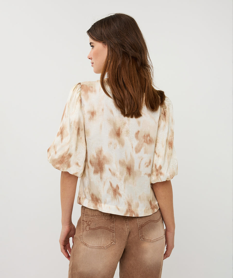 Blouse balloon slve Scarlet Flowerpower
