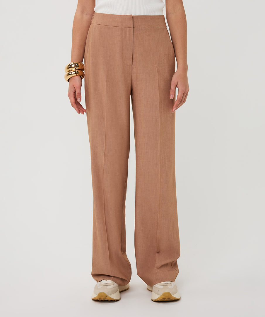 Trousers straight melange