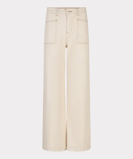 Trousers wide twill