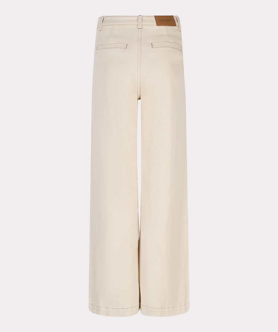 Trousers wide twill