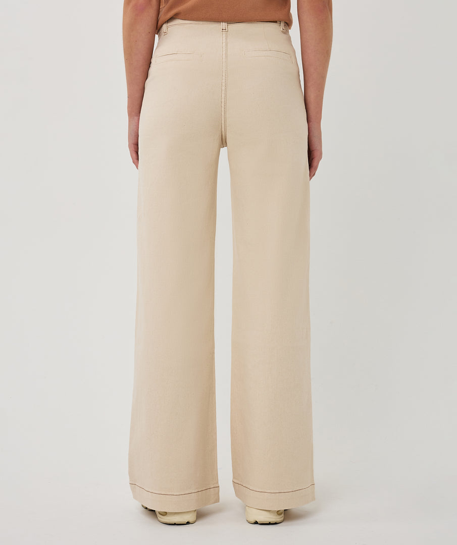 Trousers wide twill