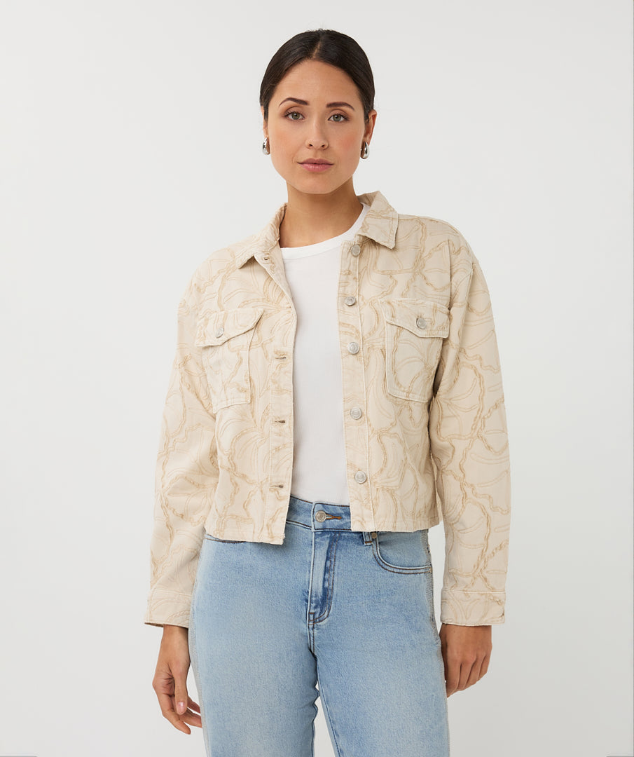 Jacket 3D embroidery