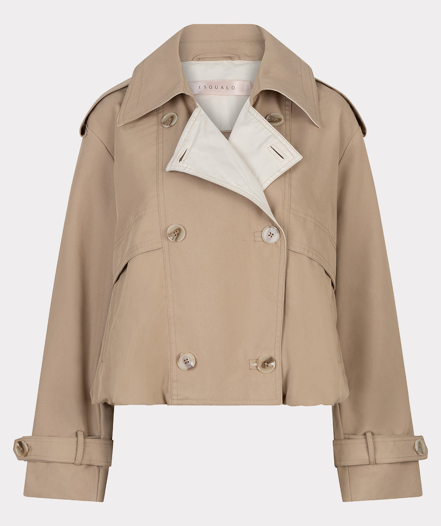 Coat trench short balloon