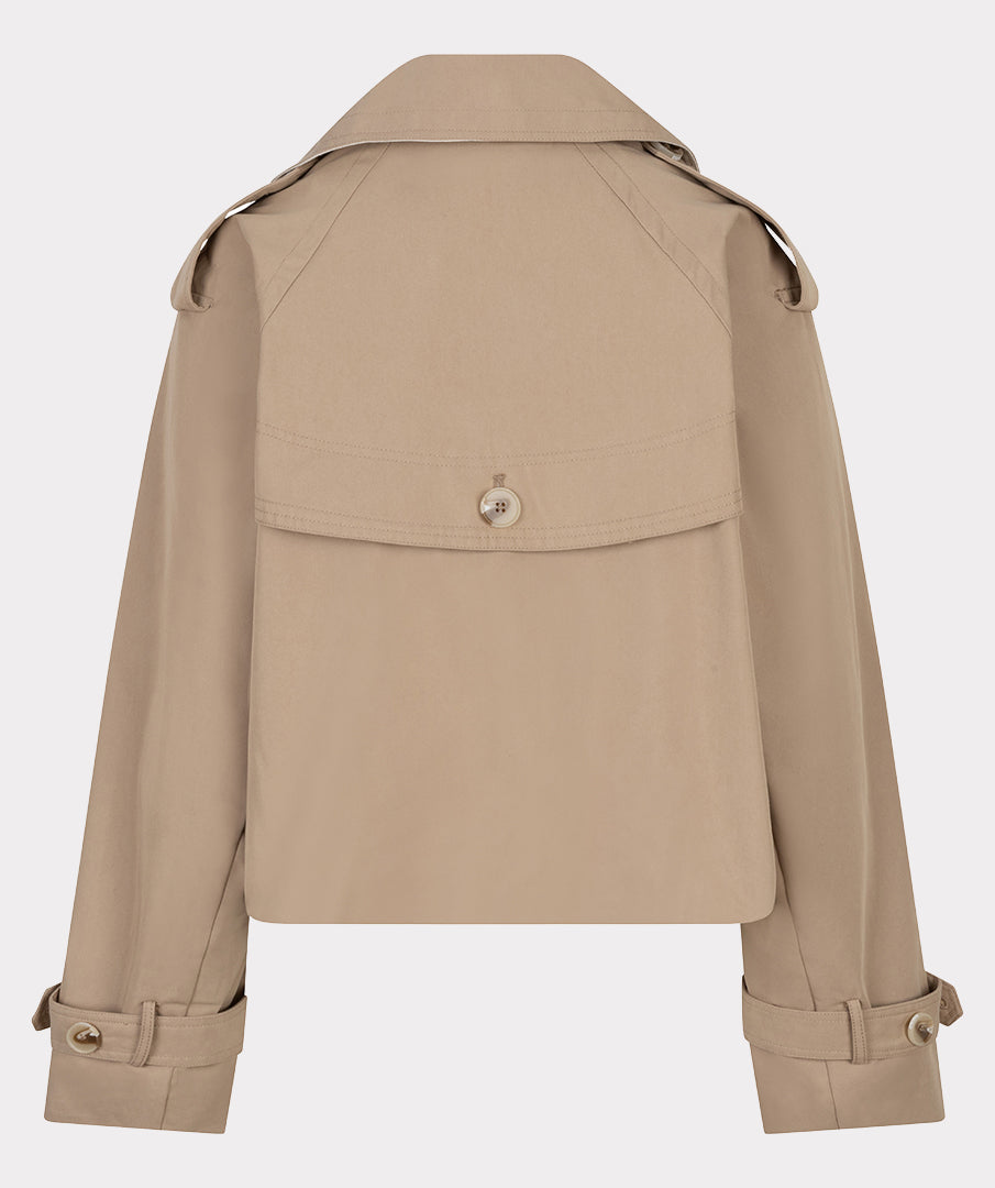 Coat trench short balloon