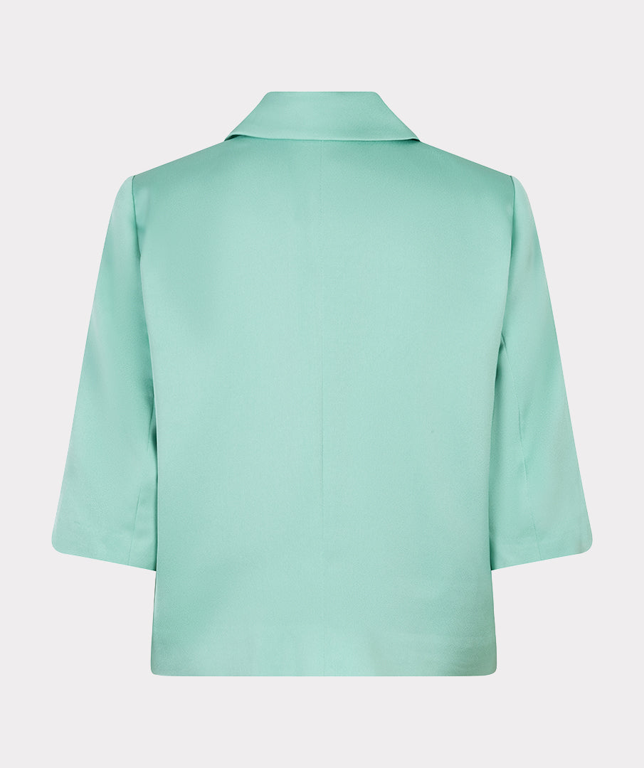 Blazer cropped crêpe