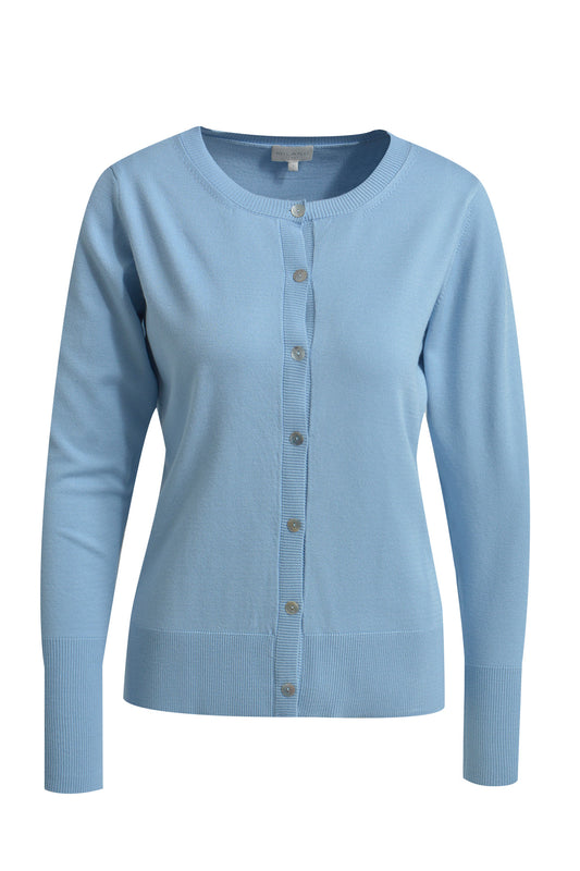 cardigan roundneck button placket 1/2 sleeve