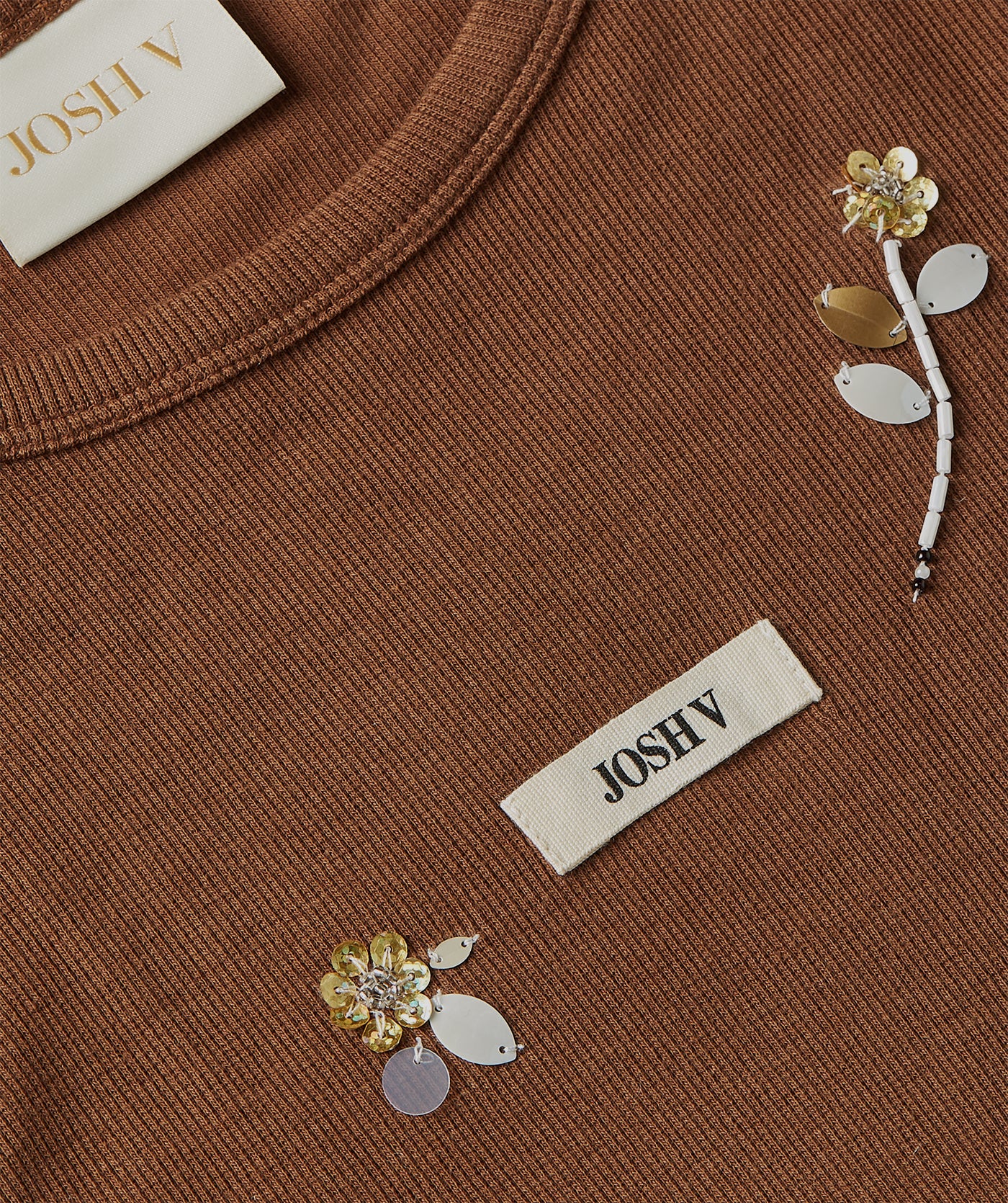 SWANNY Slim-Fit-Top mit Perlendetails