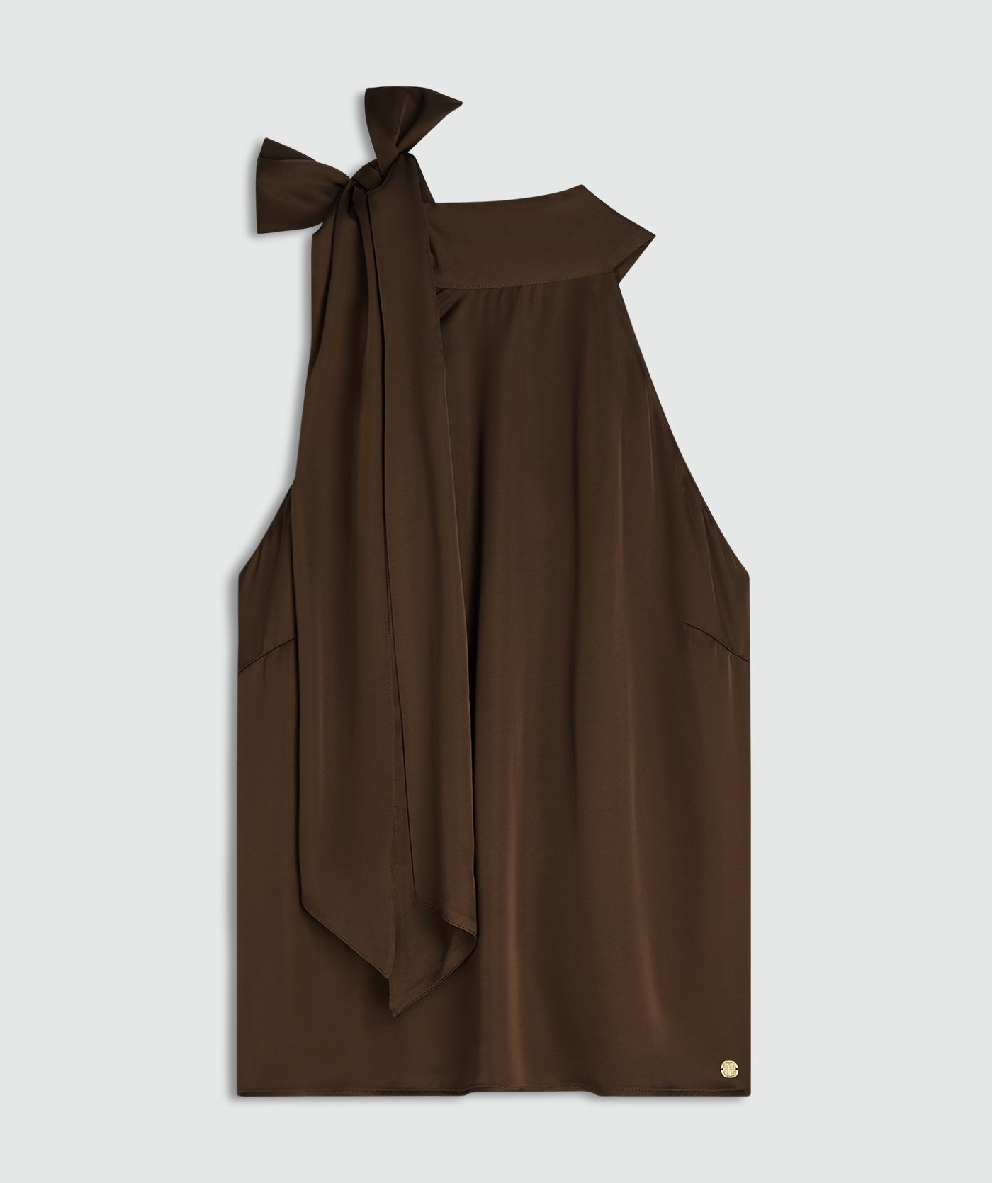 YANIEK Top in Loose Fit in Satin-Optik