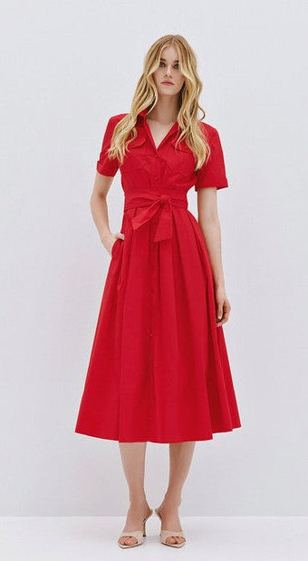 Short-sleeve shirt dress