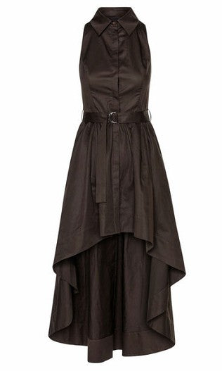 Asymmetric shirt dress