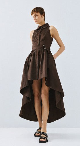 Asymmetric shirt dress