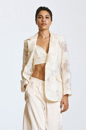Blazer with embroidery