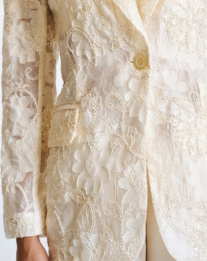 Blazer with embroidery