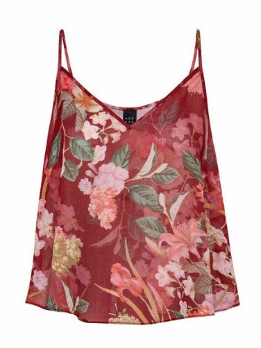 Floral top with V neckline