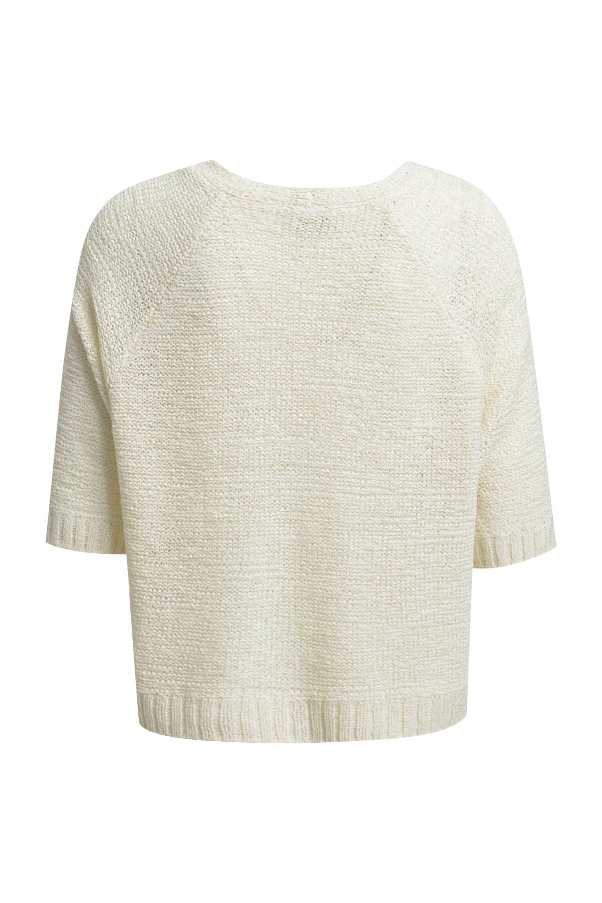 1/2 raglan sleeve cardigan w v- neck + placket