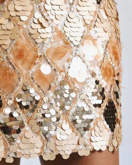 Mini skirt with sequins
